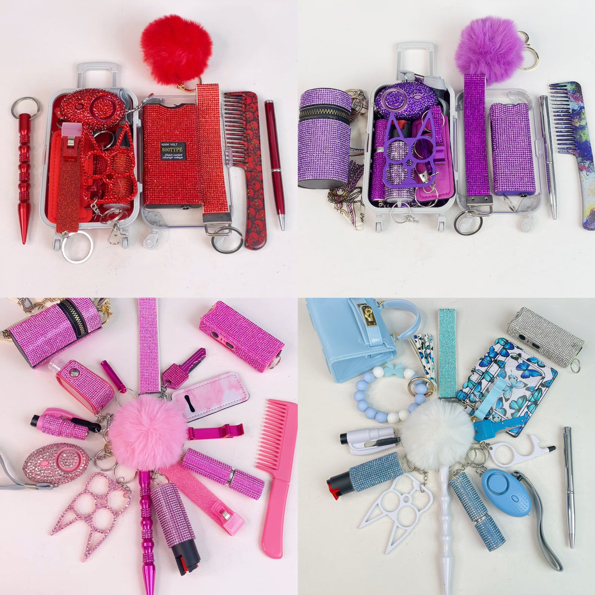 Colorful selfdefense keychain set