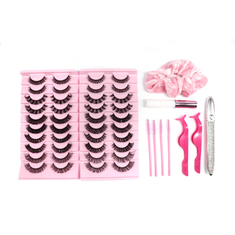 20 Pairs Extensions Strip Lashes
