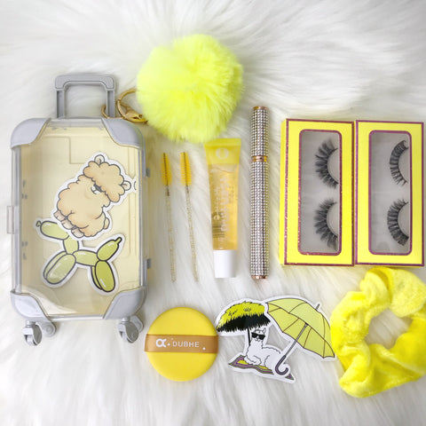 Colorful Mini suitcase Eyelashes Set