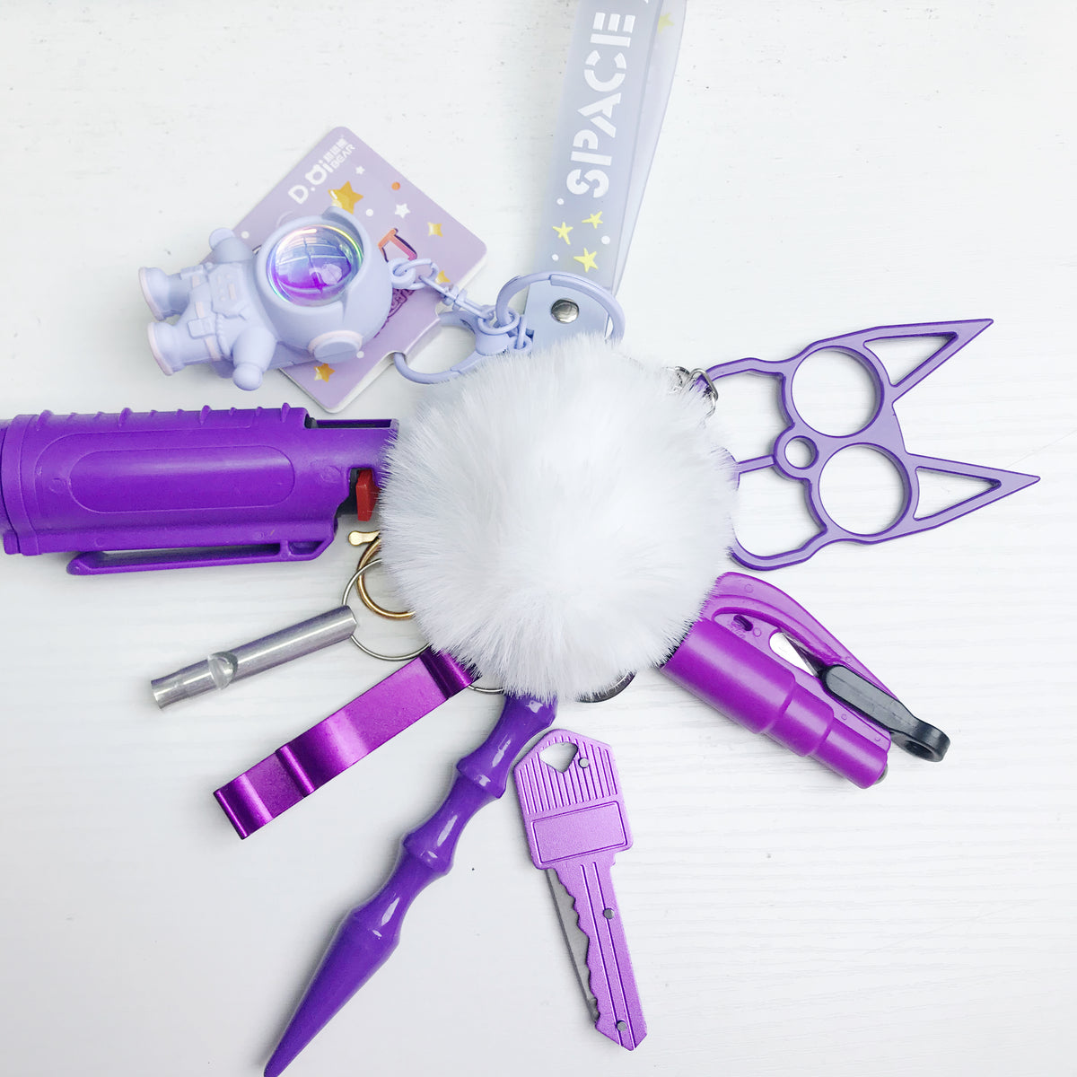 Purple Keychain Set