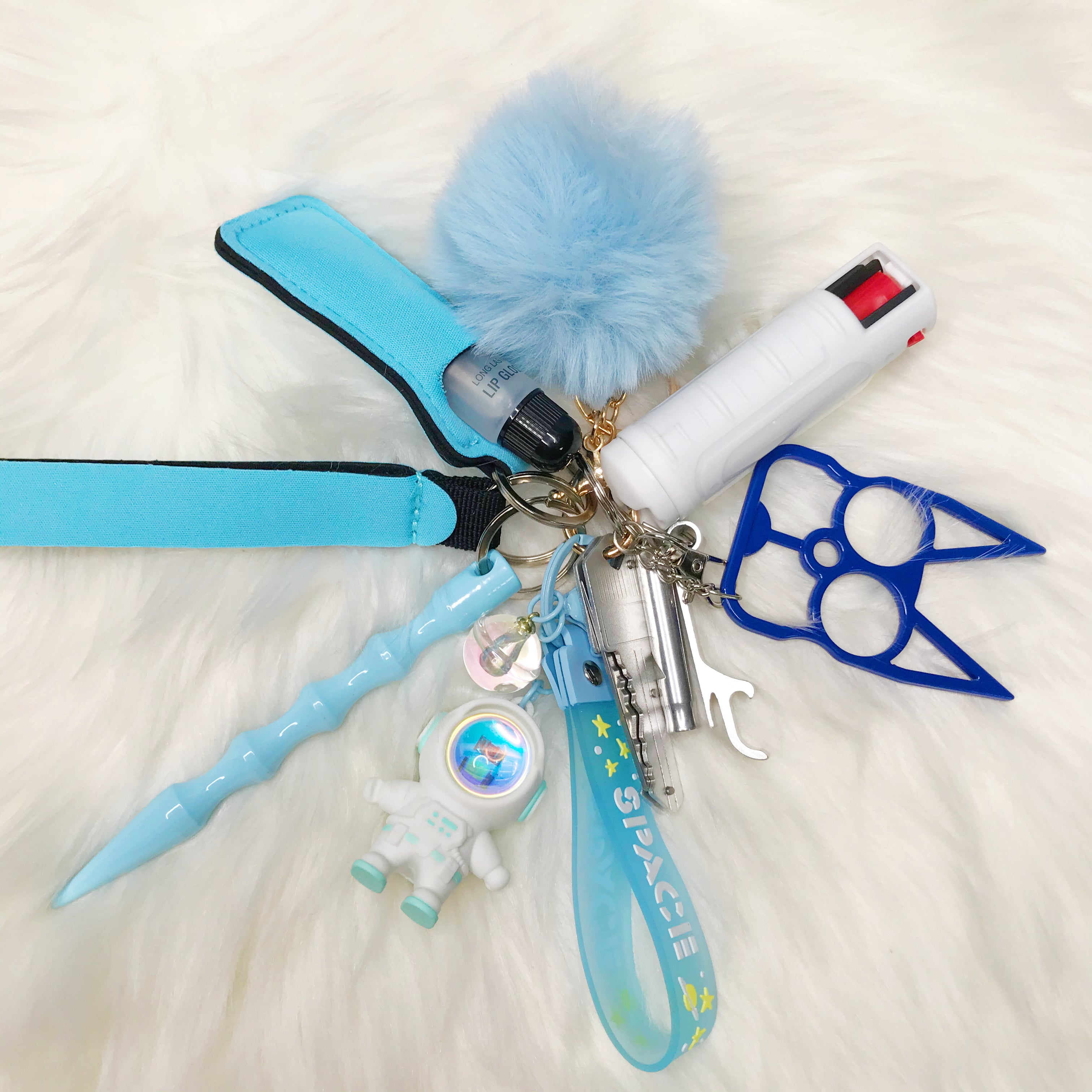 Blue2 Keychain Set