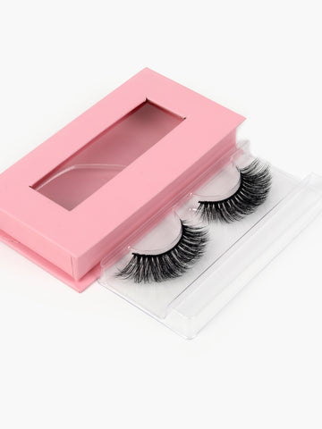 Faux Mink Lashes With Pink Box