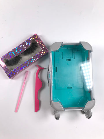 Suitcase eyelash box set